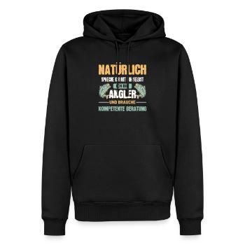Angler Hobby Fischer Fischen Angeln Fliegenfischen - Männer Premium Bio Hoodie - Schwarz - Vorne - Nico (187cm)