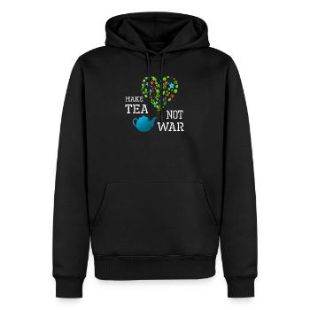 Teekanne machen Tee nicht Krieg - Männer Premium Bio Hoodie - Schwarz - Vorne - Nico (187cm)