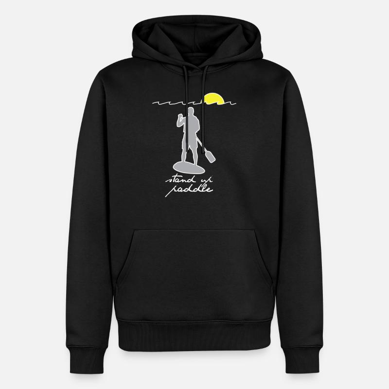 SUP - Stand Up Paddle - Männer Premium Bio Hoodie - Schwarz