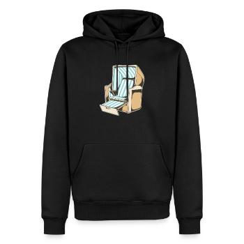 Beach chair beach chairs North Sea Baltic beach - Men’s Premium Organic Hoodie - black - Front - Nico (187cm)