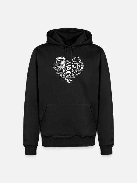 Baker Baker Heart - Sweat à capuche Premium bio Homme - noir