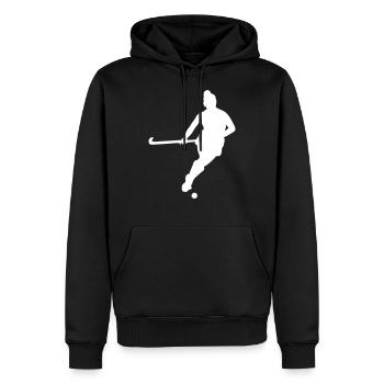 feldhockey silhouette ludique symbole - Sweat à capuche Premium bio Homme - noir - Devant - Nico (187cm)