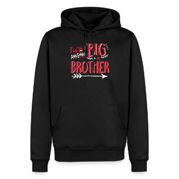 Big Brothers T shirt - Men’s Premium Organic Hoodie - black - Front - Nico (187cm)