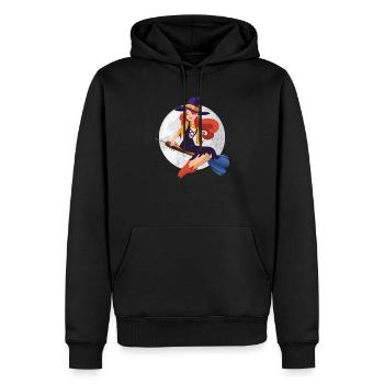 Fléchette Fléchette Flèche Sorcière - Fléchettes Joueur Fléchettes Halloween - Sweat à capuche Premium bio Homme - noir - Devant - Nico (187cm)