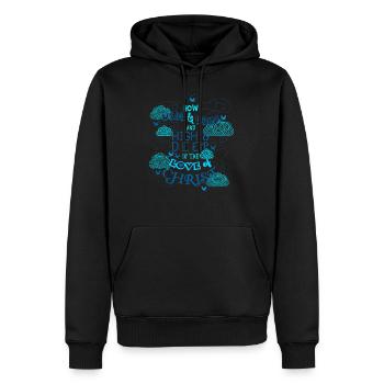 Christliche Kleidung & Gottes Liebe - Männer Premium Bio Hoodie - Schwarz - Vorne - Nico (187cm)