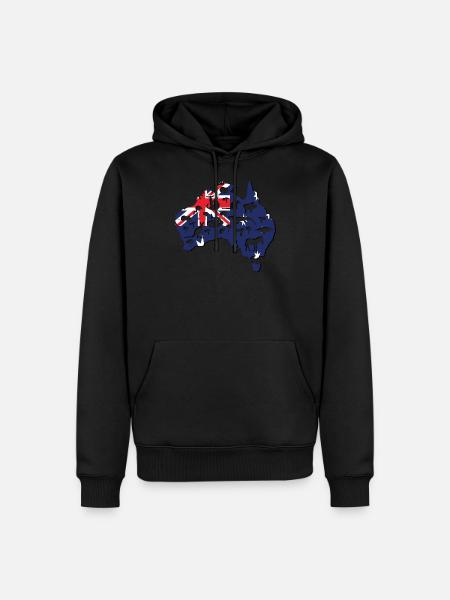 Australia travel koala kangaroo - Men’s Premium Organic Hoodie - black