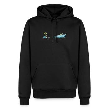 Ski nautique - Sweat à capuche Premium bio Homme - noir - Devant - Nico (187cm)