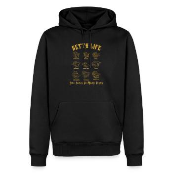 Aquarium Fische - Männer Premium Bio Hoodie - Schwarz - Vorne - Nico (187cm)