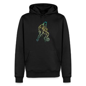 Fußballtrainer - Männer Premium Bio Hoodie - Schwarz - Vorne - Nico (187cm)