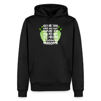 pfälzer wein pfalz lustiger spruch - Männer Premium Bio Hoodie - Schwarz - Vorne - Nico (187cm)