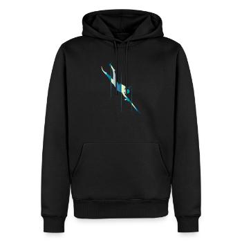 Speerfischen - Männer Premium Bio Hoodie - Schwarz - Vorne - Nico (187cm)