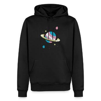 Transgender Planet Transgender Nonbinary Trans - Männer Premium Bio Hoodie - Schwarz - Vorne - Nico (187cm)