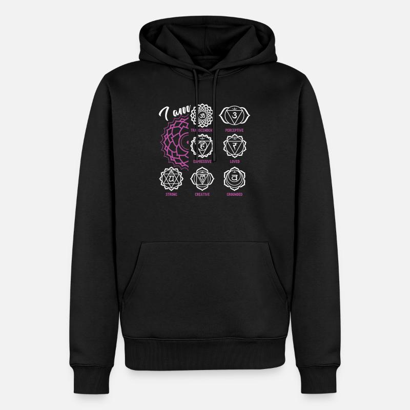 Chakra Lustiges Chakra - Männer Premium Bio Hoodie - Schwarz