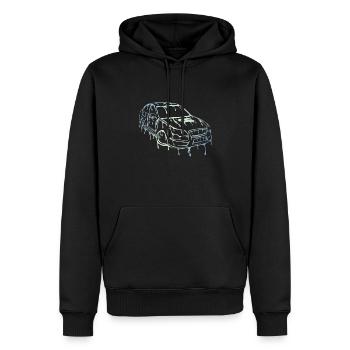 Sportauto - Männer Premium Bio Hoodie - Schwarz - Vorne - Nico (187cm)