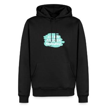 Ich bin anderer Meinung! Anti und Dagegen - Männer Premium Bio Hoodie - Schwarz - Vorne - Nico (187cm)