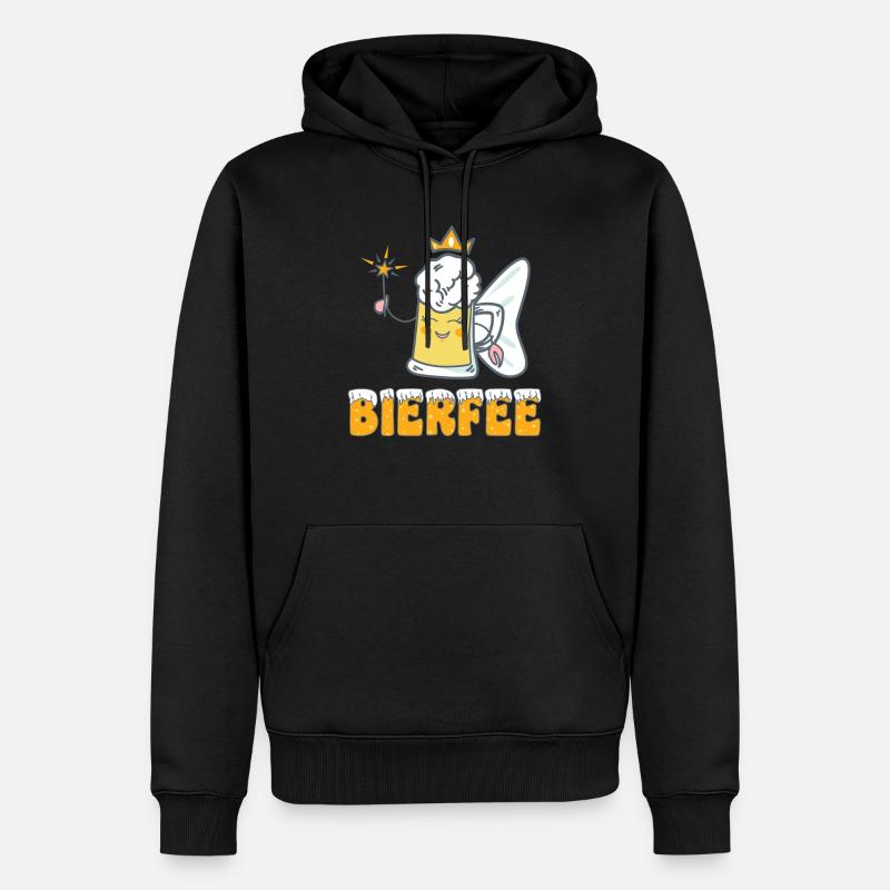 Bierfee - Männer Premium Bio Hoodie - Schwarz