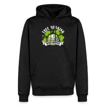 Tag der Erde Schützen Sie die Erde - Männer Premium Bio Hoodie - Schwarz - Vorne - Nico (187cm)
