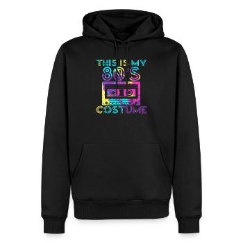 This Is My 80s Costume 80's Party Cassette Tape - Men’s Premium Organic Hoodie - black - Front - Nico (187cm)