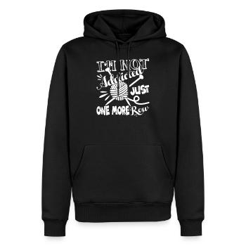 Le tricot accro au tricot - Sweat à capuche Premium bio Homme - noir - Devant - Nico (187cm)