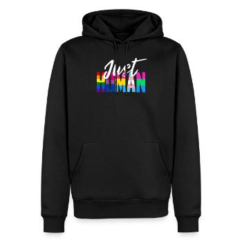 LGBT Rainbow Gay Pride Gay Lesbian Gay - Men’s Premium Organic Hoodie - black - Front - Nico (187cm)