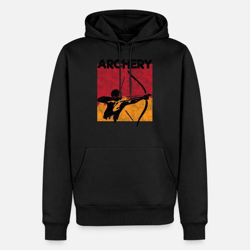 Bogen schießen Pfeil Bogen - Männer Premium Bio Hoodie - Schwarz