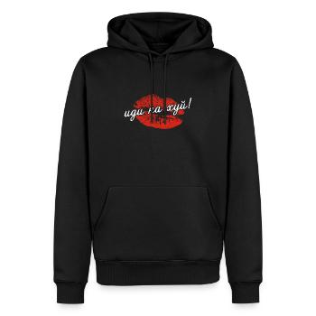 Russisch иди на хуй idi nahuj cyka blyat Kuss - Männer Premium Bio Hoodie - Schwarz - Vorne - Nico (187cm)