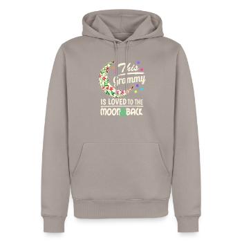 Grammy Gift Print Grandmother Loved Grammy Product - Men’s Premium Organic Hoodie - taupe - Front - Nico (187cm)