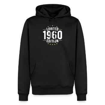 Limited 1960 edition - born in 1960 - 60th - Men’s Premium Organic Hoodie - black - Front - Nico (187cm)