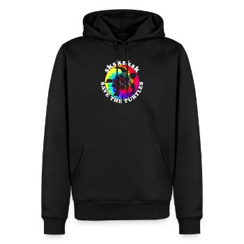 SKSKSK Und ich hoppla! Überspringen Sie einen Strohhalm Retten Sie die Schildkröten - Männer Premium Bio Hoodie - Schwarz - Vorne - Nico (187cm)
