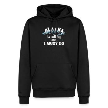 Alaska Is Calling I Must Go - Alaska Family - Men’s Premium Organic Hoodie - black - Front - Nico (187cm)