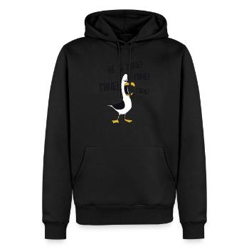 Mine Seagull Mine - Männer Premium Bio Hoodie - Schwarz - Vorne - Nico (187cm)