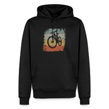 Mountenbike Vintage Fahrrad Rennrad Fahrradfahrer - Männer Premium Bio Hoodie - Schwarz - Vorne - Nico (187cm)