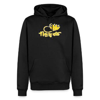 Fleur de fleur de lotus - Sweat à capuche Premium bio Homme - noir - Devant - Nico (187cm)