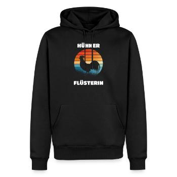 Lustiger Hühner Spruch Bauernhof Landwirt Bauer - Männer Premium Bio Hoodie - Schwarz - Vorne - Nico (187cm)