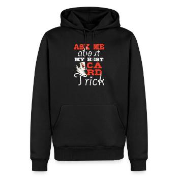 Wählen Sie eine Karte eines beliebigen Kartenprodukts Magic Card Trick - Männer Premium Bio Hoodie - Schwarz - Vorne - Nico (187cm)