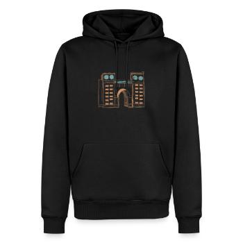 Ischtar-Tor Stadttor von Babylon - Männer Premium Bio Hoodie - Schwarz - Vorne - Nico (187cm)
