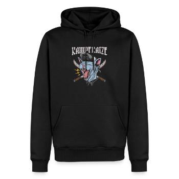 Kampfkatze - Männer Premium Bio Hoodie - Schwarz - Vorne - Nico (187cm)