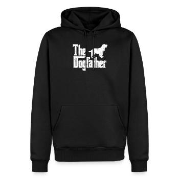 Cocker Spaniel T-Shirt The Dogfather Funny Dog Own - Men’s Premium Organic Hoodie - black - Front - Nico (187cm)