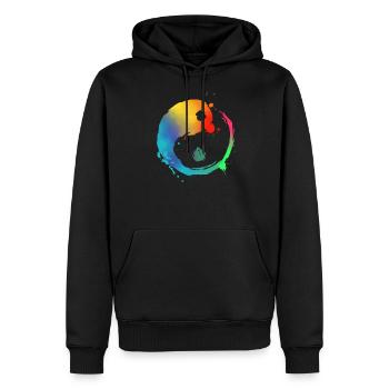 Frauen Yoga Geschenk drucken Yoga Klasse Yin Yang - Männer Premium Bio Hoodie - Schwarz - Vorne - Nico (187cm)