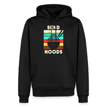 Ramen Lovers Geschenkdesign Senden Sie Noods Funny - Männer Premium Bio Hoodie - Schwarz - Vorne - Nico (187cm)