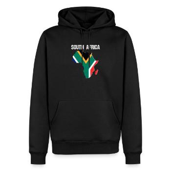afrique du sud souvenir drapeau vacances graphique - Sweat à capuche Premium bio Homme - noir - Devant - Nico (187cm)