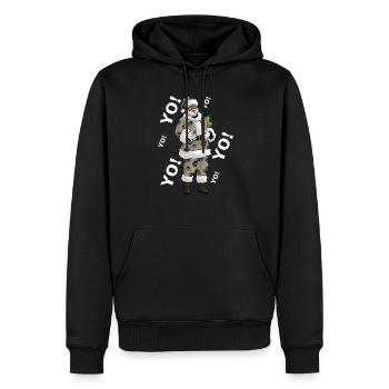 Schwarzer Afroamerikaner Santa Geschenk Schwarzes Weihnachten - Männer Premium Bio Hoodie - Schwarz - Vorne - Nico (187cm)