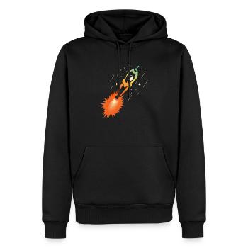 rakete patch nasa esa - Männer Premium Bio Hoodie - Schwarz - Vorne - Nico (187cm)