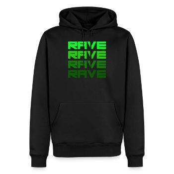 Rave green - Männer Premium Bio Hoodie - Schwarz - Vorne - Nico (187cm)