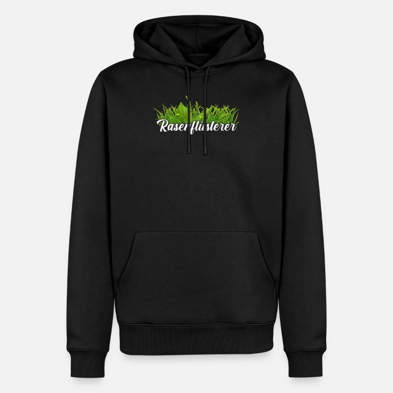 Rasenflüsterer Gärtner Rasen - Männer Premium Bio Hoodie - Schwarz