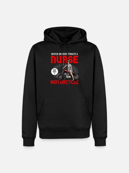 Nurse biker nurse gift - Men’s Premium Organic Hoodie - black
