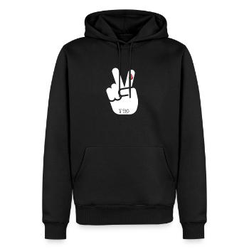 Idée cadeau pour le diabète de type 1 - Sweat à capuche Premium bio Homme - noir - Devant - Nico (187cm)