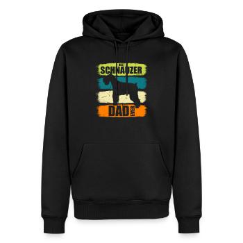 Vintage Best Schnauzer Dad ever - Dog Lover Owner - Männer Premium Bio Hoodie - Schwarz - Vorne - Nico (187cm)