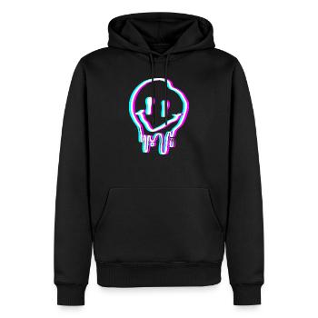 Smile Acid Trippy Trip - Männer Premium Bio Hoodie - Schwarz - Vorne - Nico (187cm)