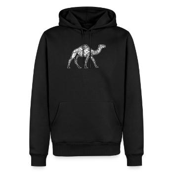 Camel Camel Floral Pattern - Sweat à capuche Premium bio Homme - noir - Devant - Nico (187cm)